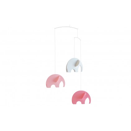 elephant mobile pink