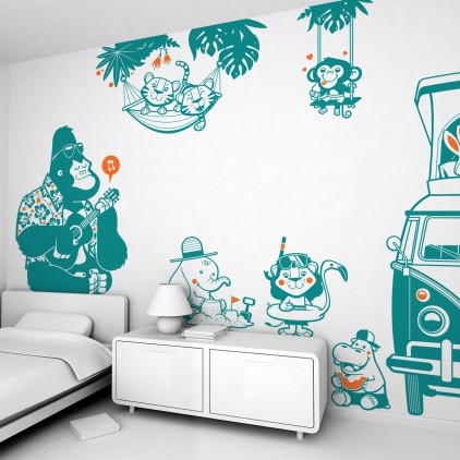 Stickers Muraux E-Glue Chambre de Princesse pour la Chambre de votre Fille