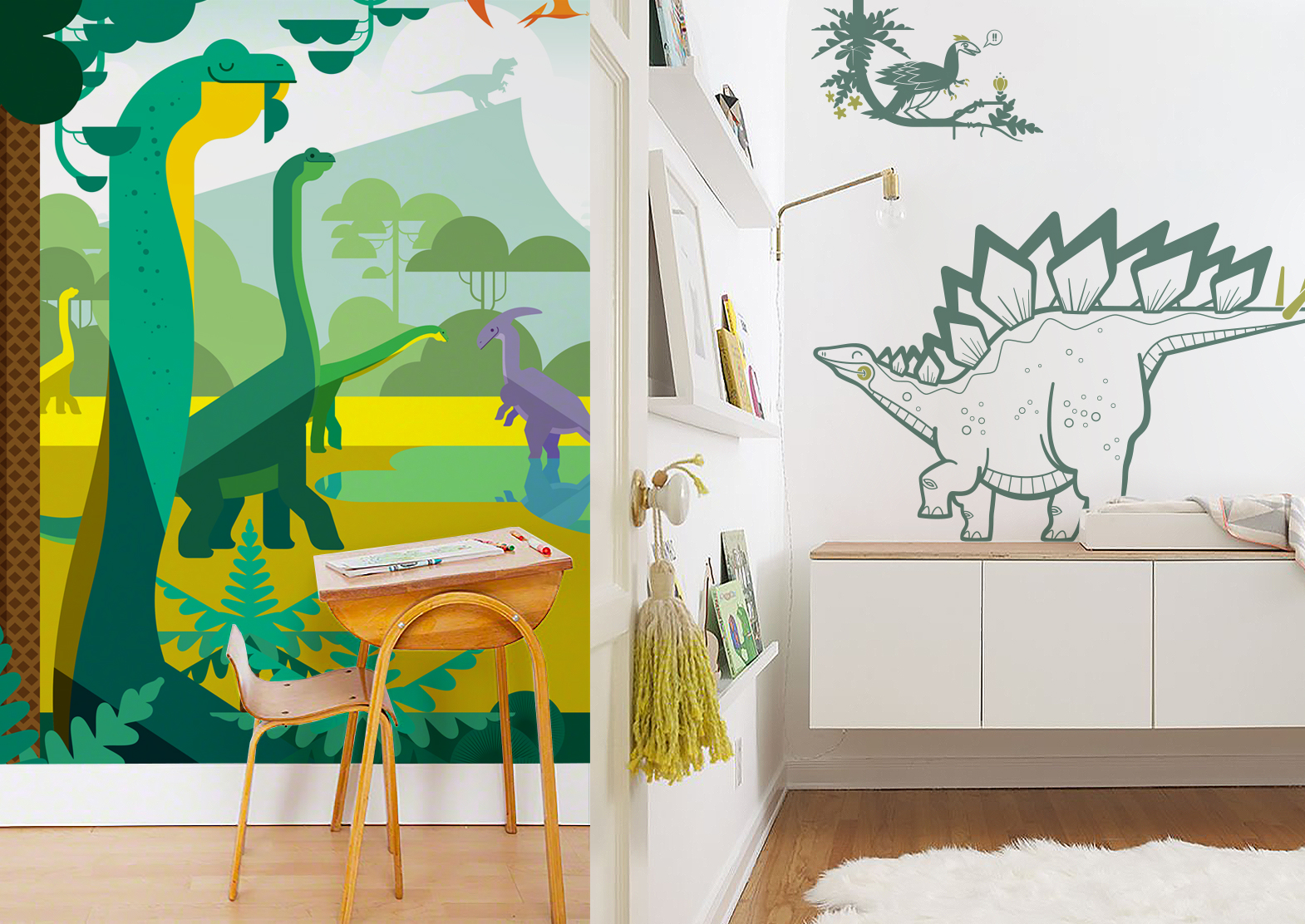Dinosaur Theme Bedroom Decor Ideas By E Glue Design