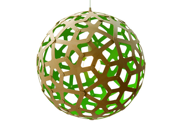 DAVID TRUBRIDGE // coral pendant light - green